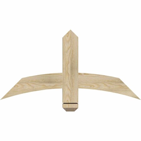 Ekena Millwork Bellingham Rough Sawn Timber Gable Bracket, Douglas Fir, 36"W x 18"H x 2"D x 4"F, 12/12 Pitch GBW036X18X0204BEL00RDF